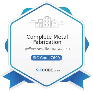 metal fabrication sic code|naics code 34.